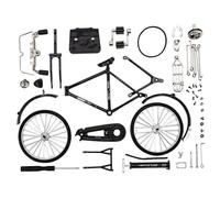 Syglawnd Kit Scala Modello Bicicletta Fai da Te, Scala Modello Bicicletta Fai da Te, 51 Pezzi 1:10 Simulazione Mini Lega retrò, Mini Bici in Ferro con gonfiatore e Valigetta da Tavolo, Miniatura