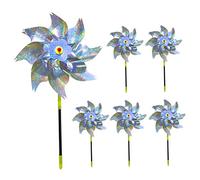 Syglawnd Mulini a per Giardino, 6 Pezzi Riflettenti repellenti per Uccelli Mulino a dissuasori per piccioni con paletti Girandola da Giardino Scintillante Girandola per spaventare Gli Uccelli Anim