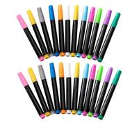 Syglawnd Pennarelli cancellabili a secco al neon, 24 pezzi Pennarelli cancellabili a secco al neon Acrilico cancellabile 12 colori per tavolo da disegno illuminato e bacheche LED