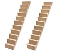 Syglawnd Scala per casa delle Bambole, Scale per casa delle Bambole 2 Pezzi Scala in Legno di Simulazione in Miniatura Senza braccioli per soffitta Accessori Decorativi 1:12 Fai da Te, mobili Mi