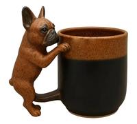 Syglawnd Tazze per cani, tazza per cani, simpatica tazza da caffè in resina con manico Bulldog 3D per gli amanti degli animali domestici - Regali per i proprietari di Bulldog