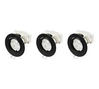 sygonix LED-Einbauleuchte 3er Set LED GU10 3W Nero