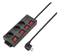sygonix RF-4737788 Multipresa con Interruttore Nero Schuko 1 pz.