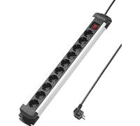 sygonix SY-4538266 prolunghe e multiple con Schalter 10fach Nero, Argento Schutzkontakt 1 pc(i)