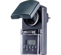 Sygonix SY-5044422 Timer a spina analogico digitale Settimanale 1800 W IP44 Funzione di conto alla rovescia, Funzione R
