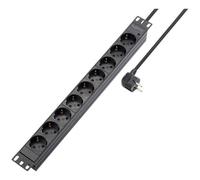 Sygonix SY-5799004 Multipresa per rack 19 9 scomparti Nero Schuko 1 pz.
