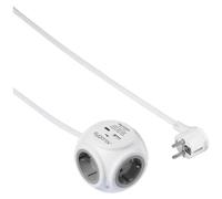 Sygonix SY-5827192 Multipresa a cubo 3 scomparti Bianco, Grigio Schuko 1 pz.