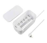 Sygonix SY-6118238 Scatola spina con presa multipla 5 scomparti Bianco Schuko 1