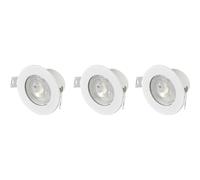 sygonix SY-6417586 LED-Einbauleuchte 3er Set Warm Bianco Fino a Neutral Bianco LED LED 5.5W Bianco