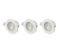 sygonix SY-6418008 LED-Einbauleuchte 3er Set LED LED 5.5W Bianco