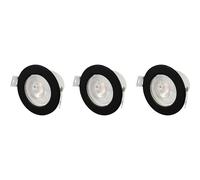 sygonix SY-6418010 LED-Einbauleuchte 3er Set LED LED 5.5W Nero
