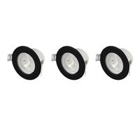 sygonix SY-6418012 LED-Einbauleuchte 3er Set LED LED 5.5W Nero