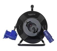 Sygonix SY-6684366 Avvolgicavo 25 m Nero Spina Cara CEE