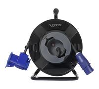 Sygonix SY-6684366 Avvolgicavo 25 m Nero Spina Cara CEE