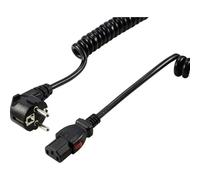 Sygonix SY-6733074 Cavo IEC Nero 3 m bloccabile, Cavo a spirale