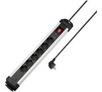 Sygonix SY-6807132 Multipresa con protezione da sovratensioni 6 scomparti Nero,