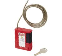 Sygonix SY-6872544 Lucchetto con cavo 61.8 mm Rosso