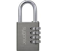 Sygonix SY-6932350 Lucchetto 40 mm 4-Digit Grigio titanio Serratura a combinaz
