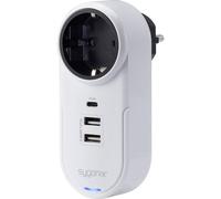 Sygonix TY1825 Caricatore USB 18 W 2x USB-A, 1x USB-C ®, Presa schuko Bianco