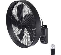sygonix Wandventilatore 50W (Ø x H) 45cm x 45.5cm Nero con Telecomando, Oszillierend, Timer, Sc