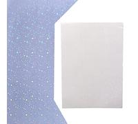 SYH&AQYE 50 Fogli Laminati Olografici, 11,7 X 8,3 Pollici A4 Carta Trasparente Glitterata Pellicola Olografica Autoadesiva Impermeabile Trasparente per Realizzazione di Badge, Pittura a Olio(B)