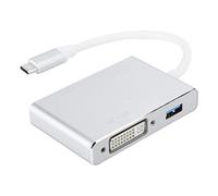 SYH&AQYE Adattatore da USB a HDMI, Convertitore Cavo USB 3.0 da Tipo C a HDMI VGa DVI 4 in 1, Cavo Adattatore 1080P per PC Portatili Proiettori HDTV Dispositivi di Ingresso HDMI
