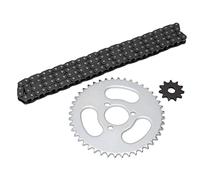 SYH&AQYE Catena per Motocicletta, Catena per Pignone Anteriore e Posteriore T8F, Kit Catena e Pignone in Acciaio per Sostituire Kart, ATV e Minimoto Modificati