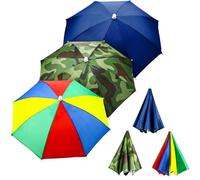 Syhood 3 pezzi arcobaleno ombrello cappelli camouflage pesca cappello spiaggia ombrello fascia