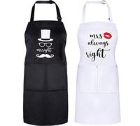 Syhood Set di 2 Grembiule Cucina Divertente Mr e Mrs, Coppia