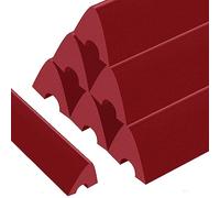 Syhood Set di 6 paracolpi in gomma per tavolo da biliardo, cuscinetti di ricambio per tavolo da biliardo, accessori per tavoli da biliardo, accessori per tavoli da biliardo, 100 cm (rosso)