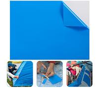 Syhood Toppa di riparazione extra large per piscina, 1,7 x 2,5 m, blu, autoadesiva, in vinile, kit di riparazione per casa di rimbalzo natalizia fuori terra, galleggianti gonfiabili, giocattoli, tubo