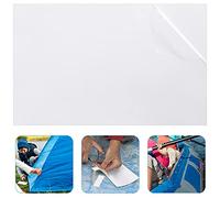 Syhood Toppa di riparazione extra large per piscina, 1,7 x 2,5 m, trasparente, autoadesiva, in vinile, kit di riparazione per casa di rimbalzo natalizia fuori terra, galleggianti gonfiabili