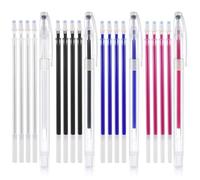 SYHSYC 4 Pcs Penne Cancellabili con 20 Ricariche Penne Sostituibili, Pennes Cancellabili Colorate Pennarello per Tessuti, per Pennarelli per Marcare Tessuti o Marcare Abiti Su Misura (24 Pezzi)