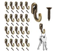 SYHSYC Set di 20 Mini Ganci in ferro Decorativi in Ferro Bronzo ganci decorativi, ganci per foto e decorazioni, bronzo - Ideali per Foto e Decorazioni