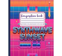 Syhthwave sunset Retro wave Grid Vibes: A nostalgic grid-style composition notebook college ruled for students who love vintage aesthetics