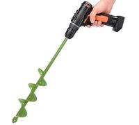 SYITCUN Trapano da giardino, 4 x 42 cm, per trapano, verde, per avvitatore a batteria, strumento di scavo per piantare