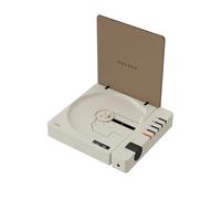 syitren Lettore CD R300 Bluetooth Portatile Desktop Retro Lettore CD per Casa Uscita Fibra Senza Altoparlante Integrato Regalo Bianco (Bianco)