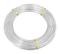 SyiXute 1 Rotoli Filo di Alluminio 1,5mm x 50m,Filo Metallico in Alluminio,Filo Metallico Modellabile,Artigianale Filo di Alluminio per Gioielli,L'Artigianato Della Scultura