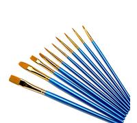 SyiXute 10 Pezzi Pennelli da Pittura,Pennelli Acquerello di Nylon per Dipingere,Pittura Acrilica,Acquerello,Artista Pennello Set,Blu