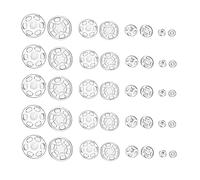 SyiXute 100 Paia Bottoni in Plastica,Bottoni Invisibili per Abbigliamento DIY Bottoni Cuciti per Camicie,Trasparente Bottoni 7,5 mm,11,5 mm,15 mm,20 mm