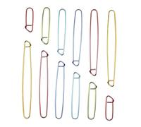 SyiXute 12 Pezzi Fermamaglie Filato,6 Misure Maglia Alluminio Spille,Spilla di Sicurezza per Maglia,Artigianato Fai da Te,Colore Casuale