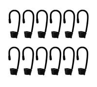 SyiXute 12 Pezzi Ganci a Spirale,Ganci per Tenditori,Ganci a Spirale Rivestiti in Plastica per Diametro di 8 mm Corda Elastica,Corde in Gomma