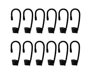 SyiXute 12 Pezzi Ganci a Spirale,Ganci per Tenditori,Ganci a Spirale Rivestiti in Plastica per Diametro di 8 mm Corda Elastica,Corde in Gomma