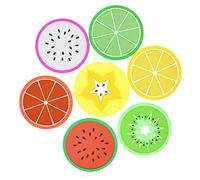 SyiXute 14 Pezzi Frutta Sottobicchiere,Rotonda Silicone Sottobicchiere,Antiscivolo Sottobicchieri per Bevande,Decorativi Sottobicchieri per Cucina Soggiorno e Bar