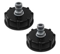 SyiXute 2 Pezzi IBC - Raccordo/Tappo Filettato,IBC Adattatore per Serbatoio in Plastica,S60 x 6,Filettatura Grossa a 1/2",Diametro di Ingresso 60 mm,per Valvola IBC Ton
