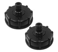 SyiXute 2 Pezzi IBC - Raccordo/Tappo Filettato,IBC Adattatore per Serbatoio in Plastica,S60 x 6,Filettatura Grossa a 3/4",Diametro di Ingresso 60 mm,per Valvola IBC TON