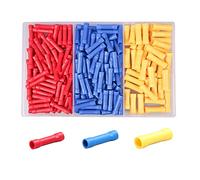 SyiXute 200 Pezzi Connettori Elettrici,Terminali Elettrici a Vanga Isolati,Terminali Elettrici a Crimpare Set di Connettori Femmina e Maschio - per Cavi da 0,5 - 6 mm² (Blu,Rosso,Giallo)
