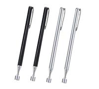 SyiXute 4 Pezzi Penna Magnetica Telescopica,Asta Telescopica Portatile e Magnetica,Allungabile Fino a 65,5 cm,Strumento di Raccolta Magnetico in Acciaio inox per Trovare Chiavi,Monete,Viti