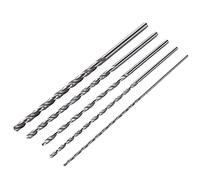 SyiXute 5 Pezzi Punta Elicoidale Extra Lunga,Acciaio ad Alta Velocità Gambo Dritto Trapano Elicoidale,2 a 5 mm Diametro,Lunga 150 mm Set di Punte Extra Lunghe per Legno,Lastica e Alluminio
