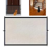 Syiyunran Cancelletto Per Cani Barriera, 1 Pezzo, Nero, Dimensioni 180 X 72 cm, Senza Foratura Cancelletti Bambini, Cancello Recinto Animali Adatto per Domestici Scale, Porte, Corridoi